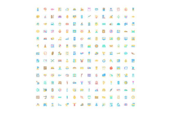 Big Set of Outline Colorful Vector Appli: Your Go-To Toolkit for Clear, Expressive Visual Communication