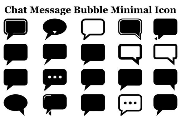 Chat Message Bubble Minimal Icon Bundle: A Modern Solution for Communication Design