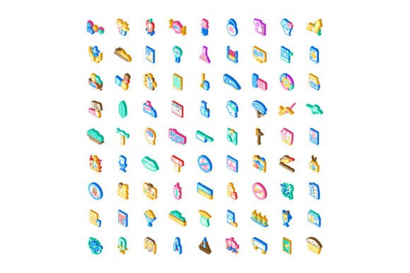 Diverse Isometric Icons Collection Illus: A Comprehensive Guide