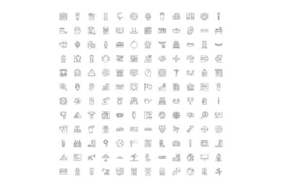 Diverse Outline Icons Collection Depicti: Your Go-To Toolkit for Clean, Consistent Visual Communication