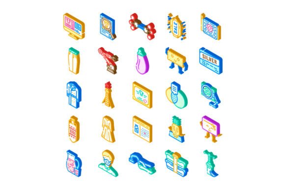 Isometric Elements Collection Representi