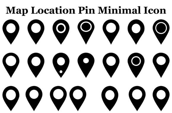 Map Location Pin Minimal Icon Bundle: A Versatile Design Asset for Modern Projects
