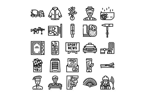 Miscellaneous Collection of Line Icons R: A Versatile Design Resource