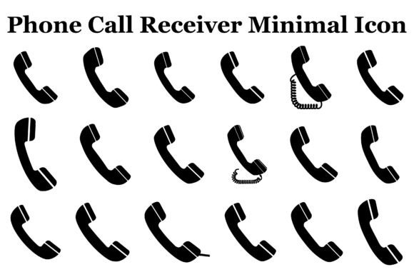 Phone Call Receiver Minimal Icon Bundle
